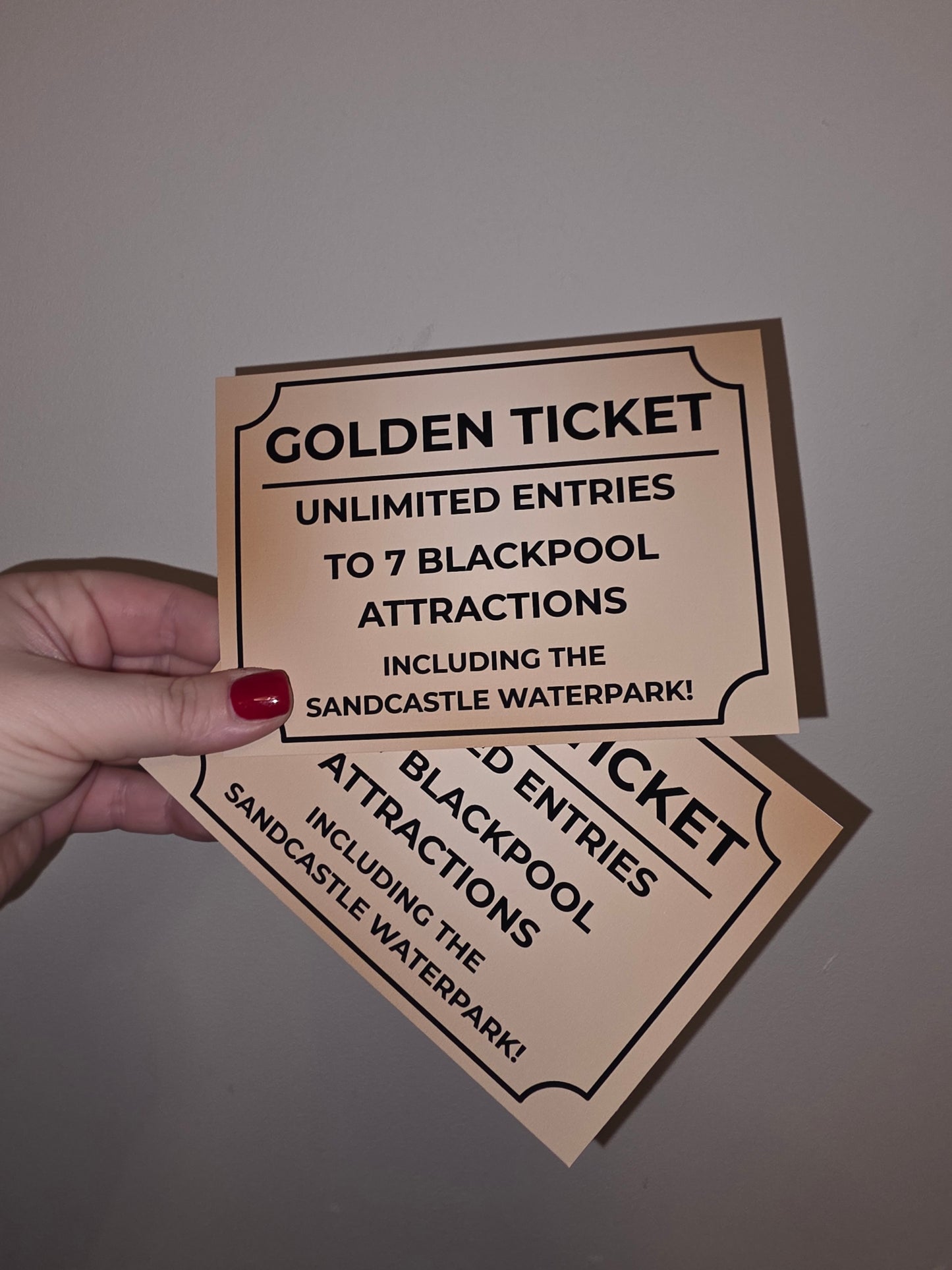A6 Print | Golden Ticket Gift Voucher | Gift Idea - Dinky Designs