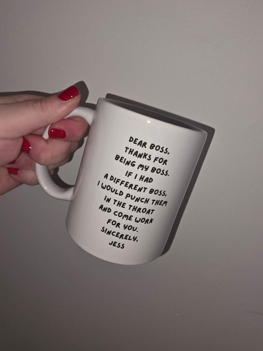 Personalised Boss Mug | Dear Boss Mug | Gift Idea - Dinky Designs