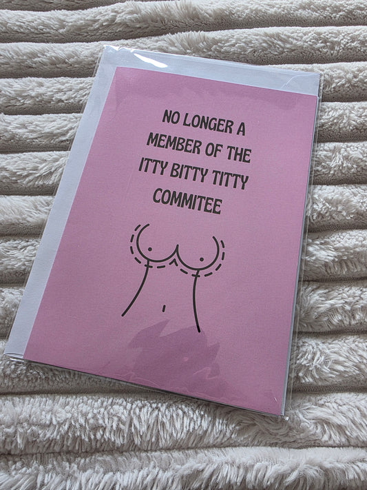 SALE - Boob Job Surgery Card - Dinky Designs