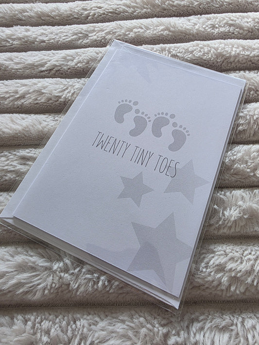 SALE - Baby Shower Twins Card - Dinky Designs