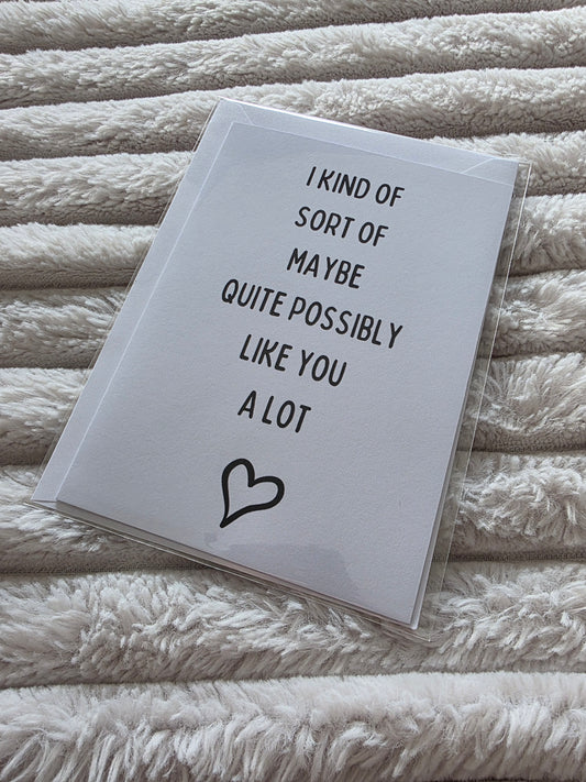 SALE - Valentines Day Anniversary Card - Dinky Designs
