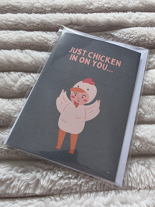 SALE - Just Chicken In On You Card - Dinky Designs