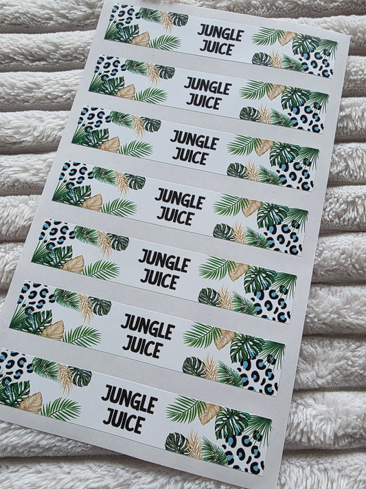 SALE - Jungle Juice Water Label Stickers | Water Bottle Stickers | Jungle Theme - Dinky Designs