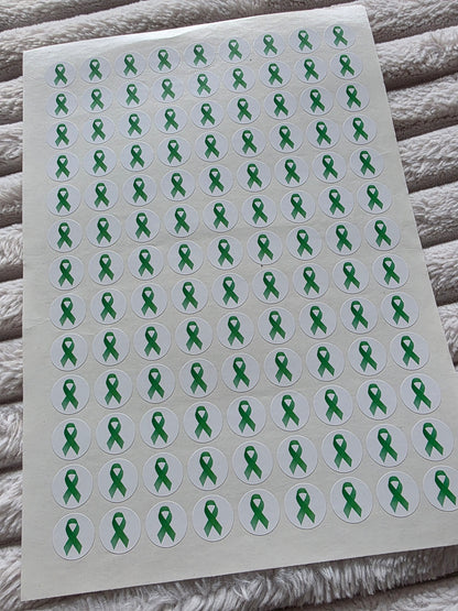 SALE - Mental Health Ribbon Stickers | 19MM | Sticker Sheets - Dinky Designs