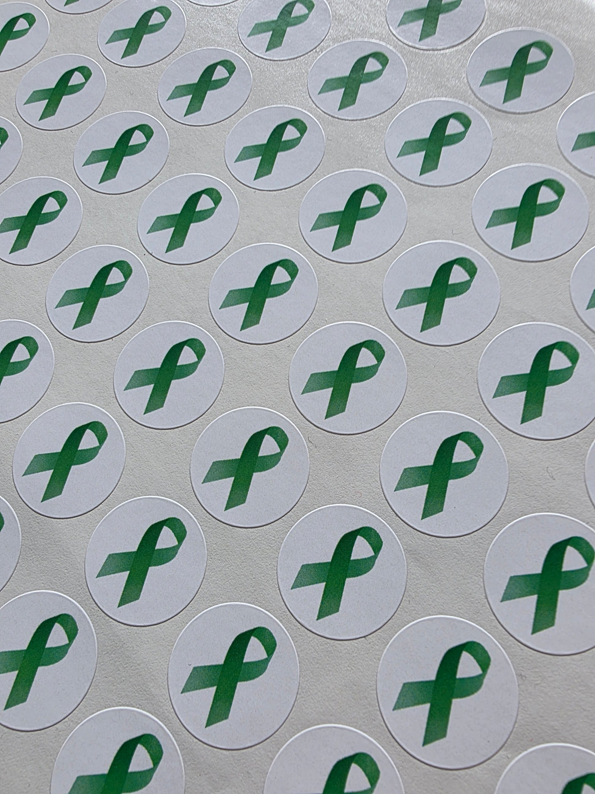 SALE - Mental Health Ribbon Stickers | 19MM | Sticker Sheets - Dinky Designs