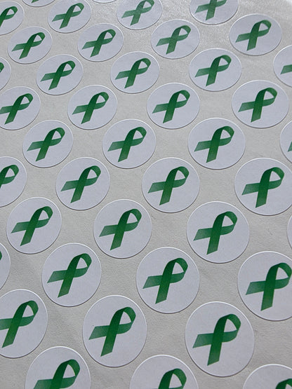 SALE - Mental Health Ribbon Stickers | 19MM | Sticker Sheets - Dinky Designs