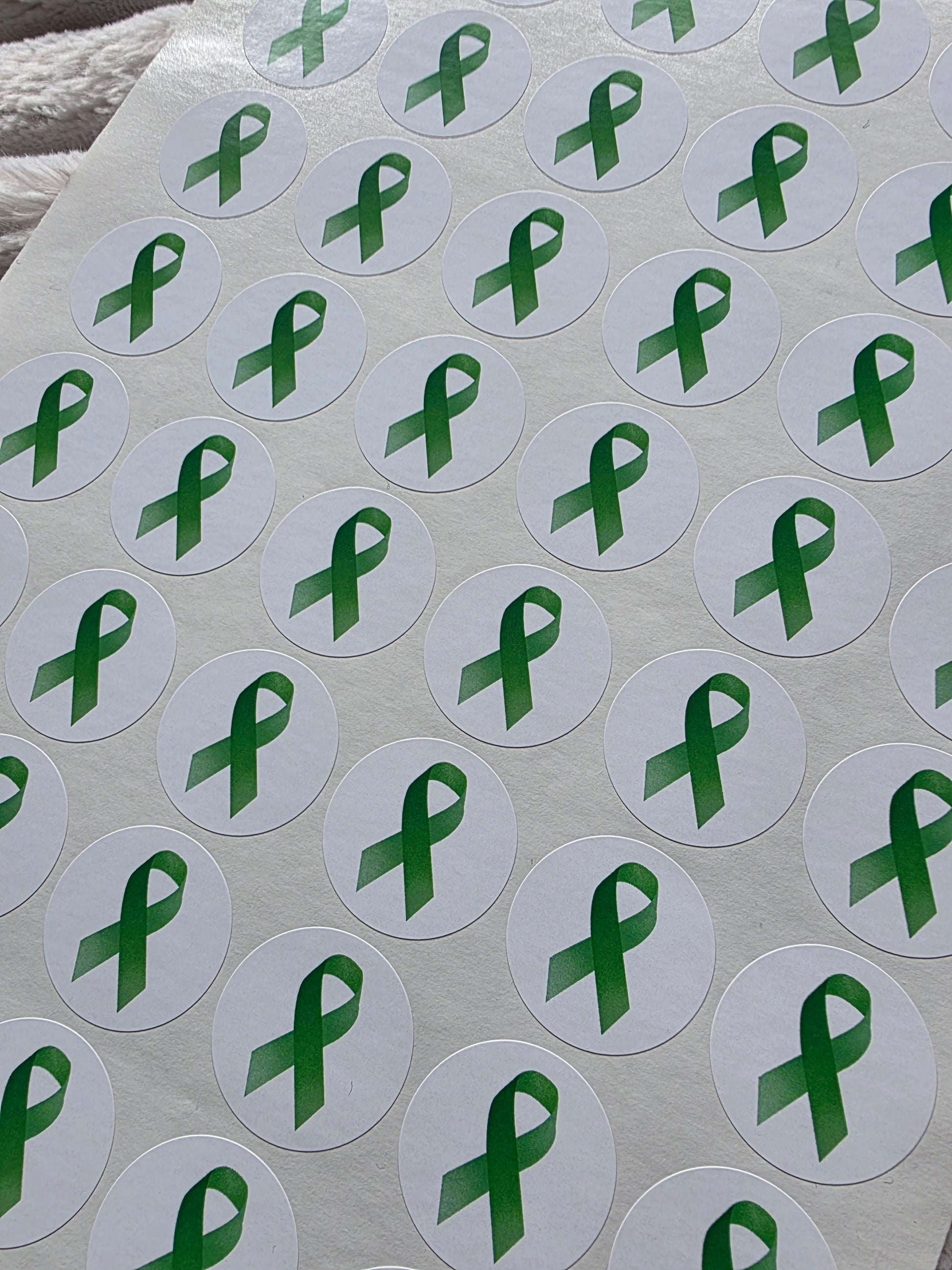 SALE - Mental Health Ribbon Stickers | 30MM | Sticker Sheets - Dinky Designs