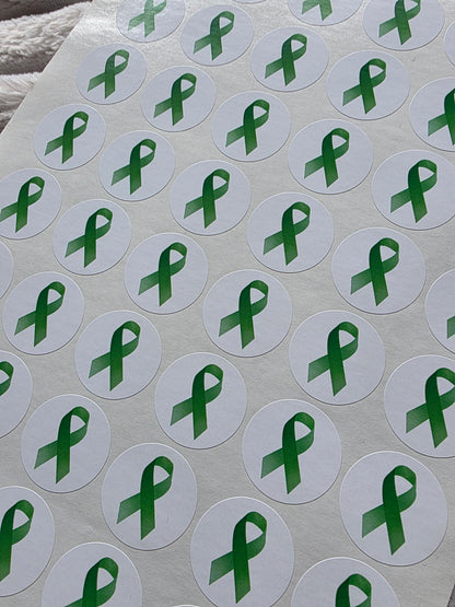 SALE - Mental Health Ribbon Stickers | 30MM | Sticker Sheets - Dinky Designs