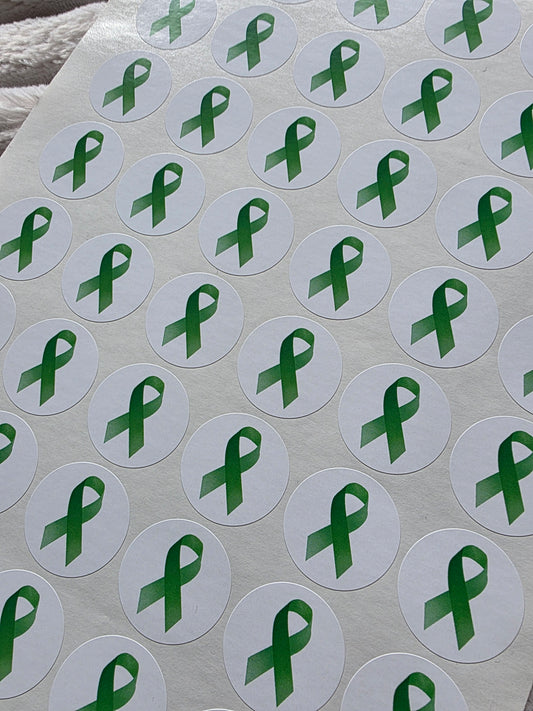 SALE - Mental Health Ribbon Stickers | 30MM | Sticker Sheets - Dinky Designs