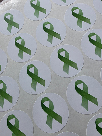 SALE - Mental Health Ribbon Stickers | 35MM | Sticker Sheets - Dinky Designs