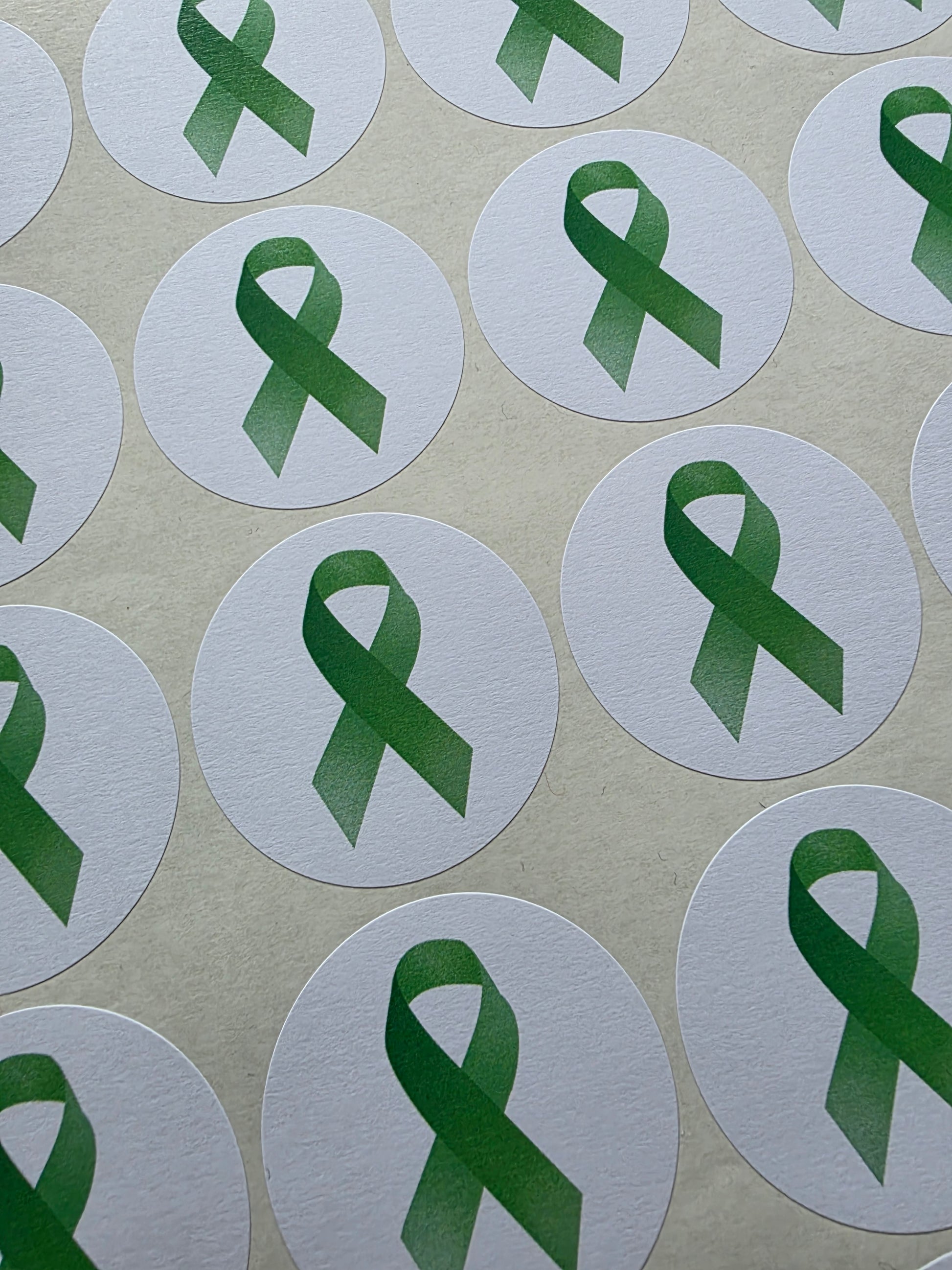 SALE - Mental Health Ribbon Stickers | 45MM | Sticker Sheets - Dinky Designs