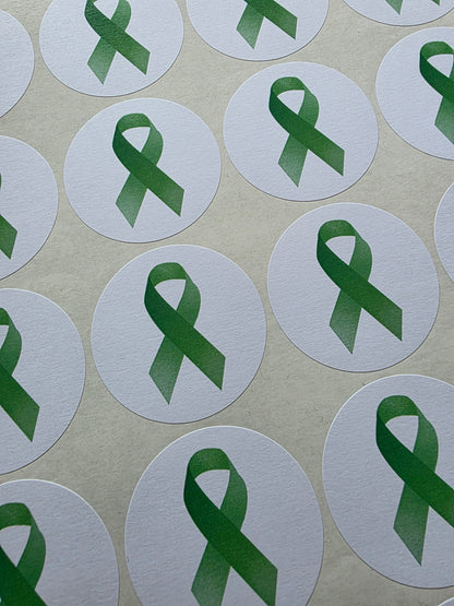 SALE - Mental Health Ribbon Stickers | 45MM | Sticker Sheets - Dinky Designs