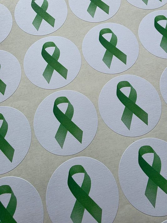 SALE - Mental Health Ribbon Stickers | 45MM | Sticker Sheets - Dinky Designs