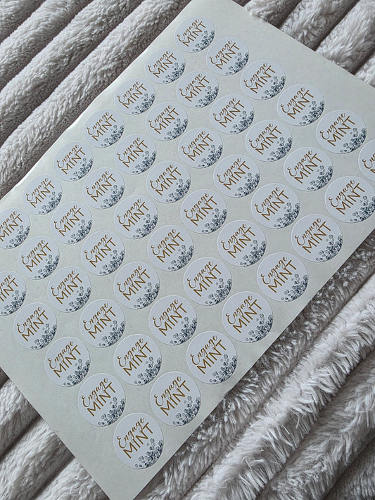 SALE - Engagemint Stickers | 30MM | Engagement Sticker Sheets - Dinky Designs