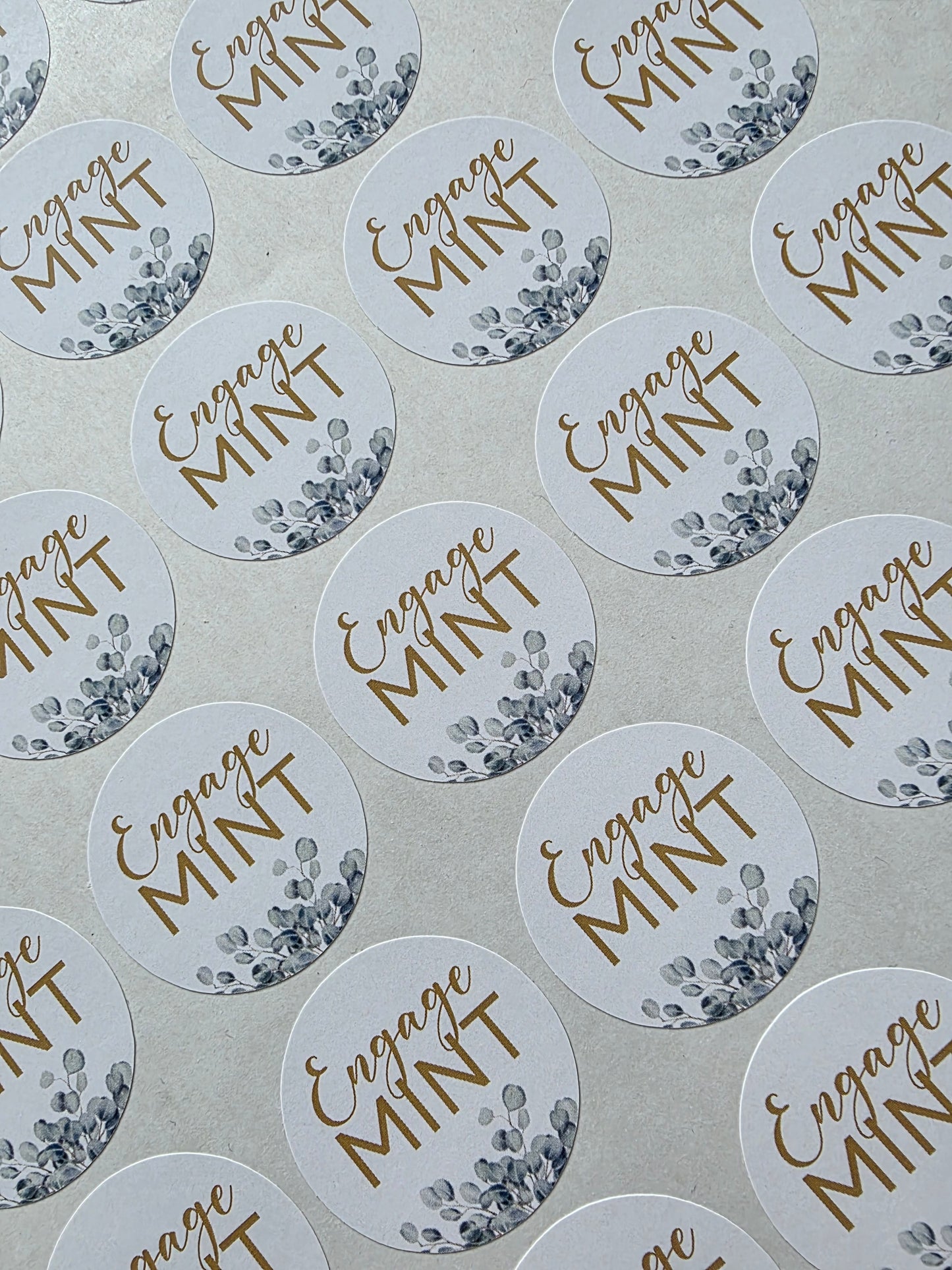 SALE - Engagemint Stickers | 30MM | Engagement Sticker Sheets - Dinky Designs
