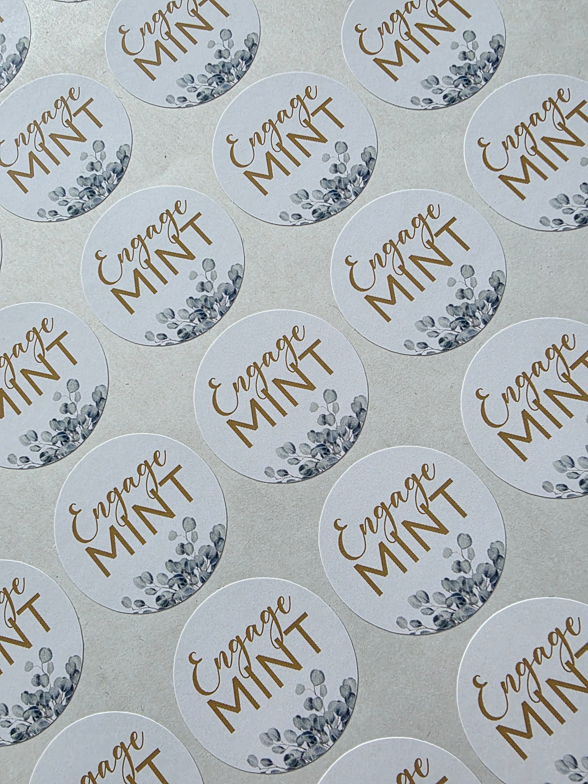 SALE - Engagemint Stickers | 30MM | Engagement Sticker Sheets - Dinky Designs