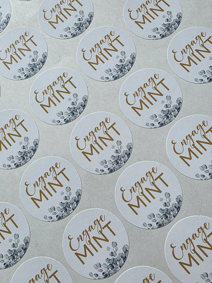 SALE - Engagemint Stickers | 30MM | Engagement Sticker Sheets - Dinky Designs