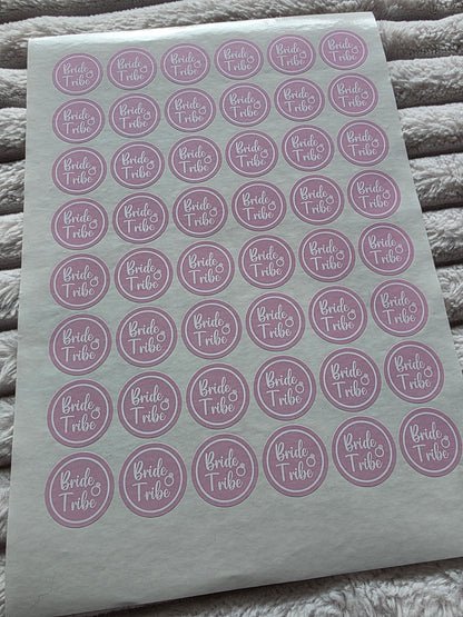 SALE - Bride Tribe Stickers | 30MM | Hen Party Sticker Sheets - Dinky Designs