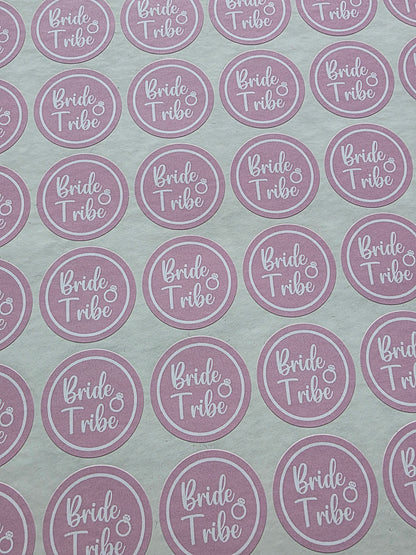 SALE - Bride Tribe Stickers | 30MM | Hen Party Sticker Sheets - Dinky Designs