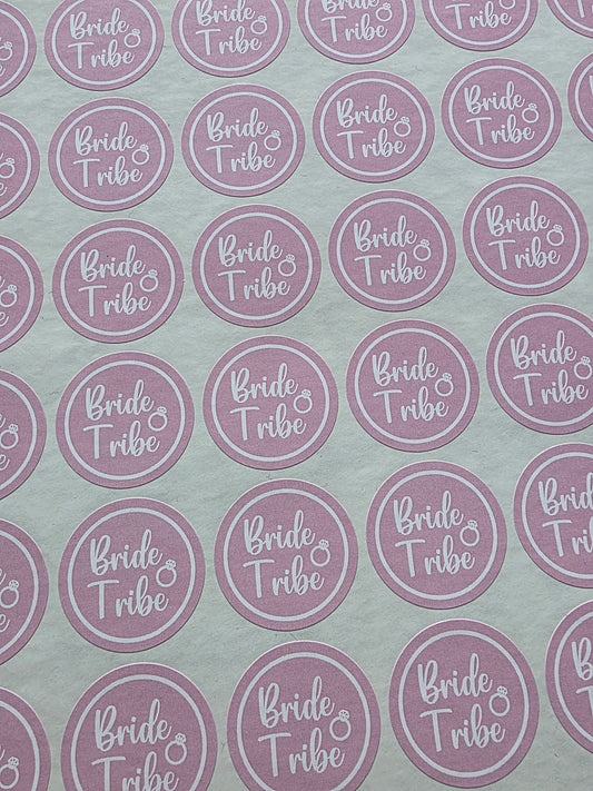 SALE - Bride Tribe Stickers | 30MM | Hen Party Sticker Sheets - Dinky Designs