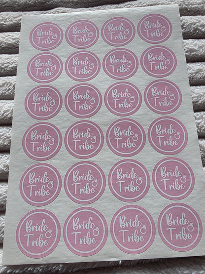 SALE - Bride Tribe Stickers | 45MM | Hen Party Sticker Sheets - Dinky Designs