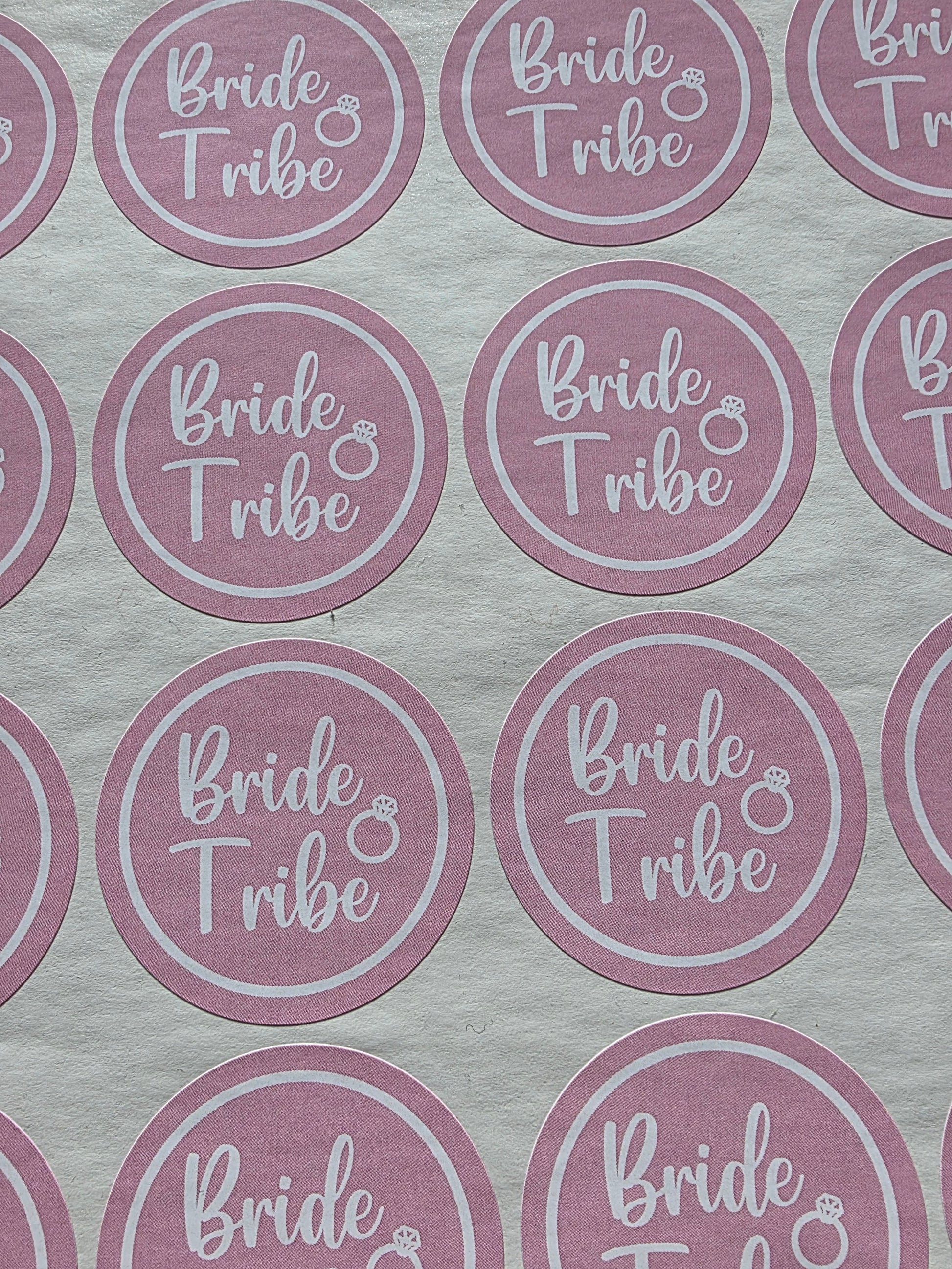 SALE - Bride Tribe Stickers | 45MM | Hen Party Sticker Sheets - Dinky Designs