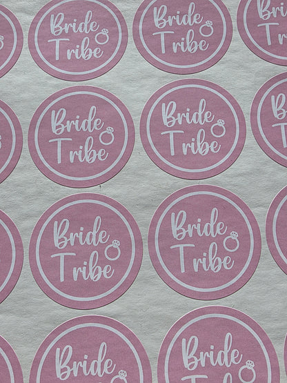 SALE - Bride Tribe Stickers | 45MM | Hen Party Sticker Sheets - Dinky Designs