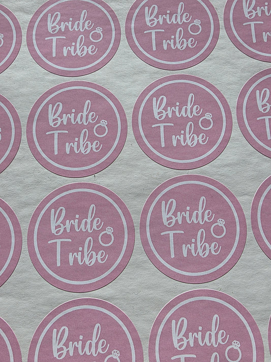 SALE - Bride Tribe Stickers | 45MM | Hen Party Sticker Sheets - Dinky Designs