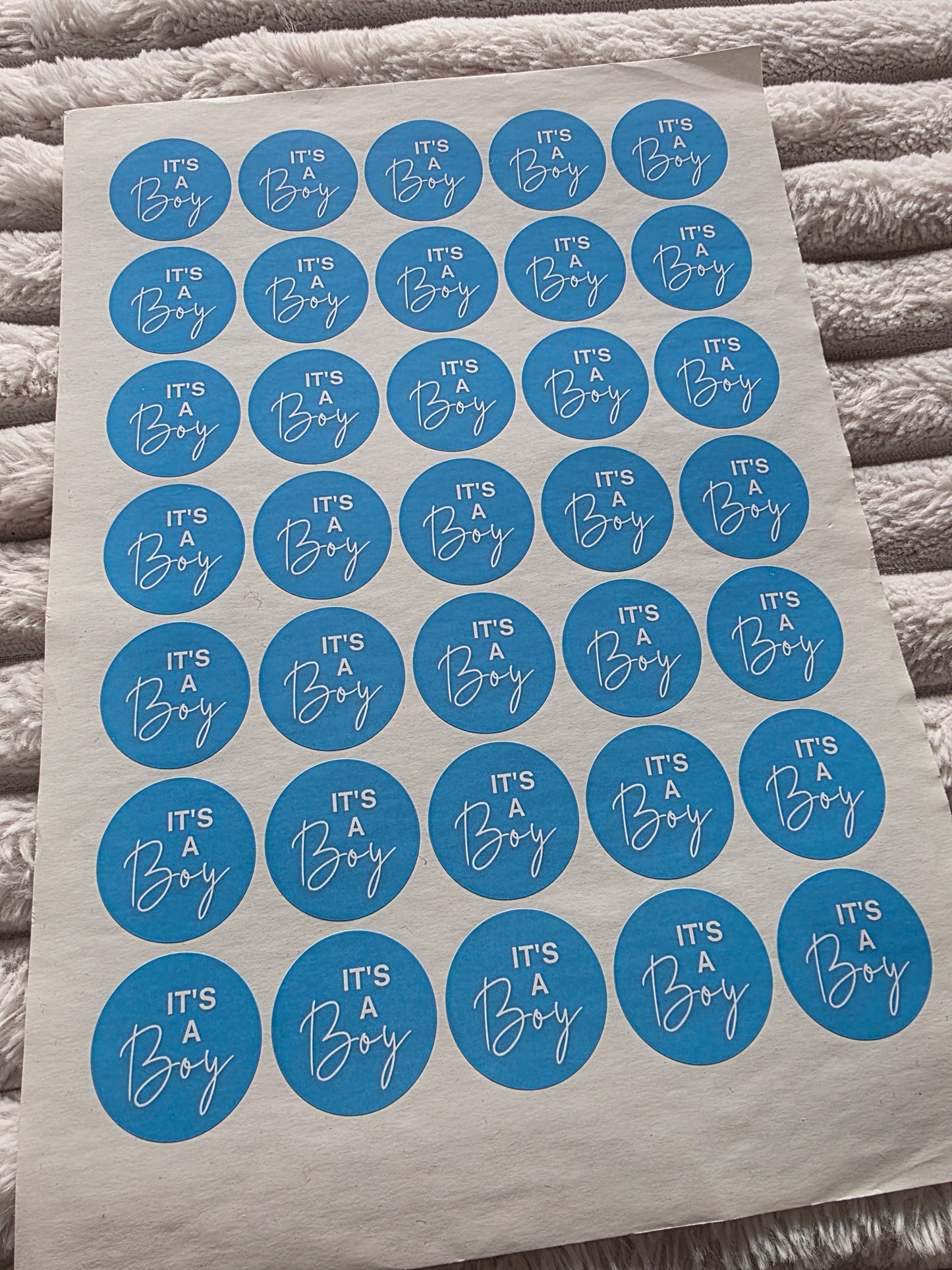 SALE - It's A Boy Stickers | 35MM | Baby Shower Party Stickers | Baby Boy Stickers - Dinky Designs
