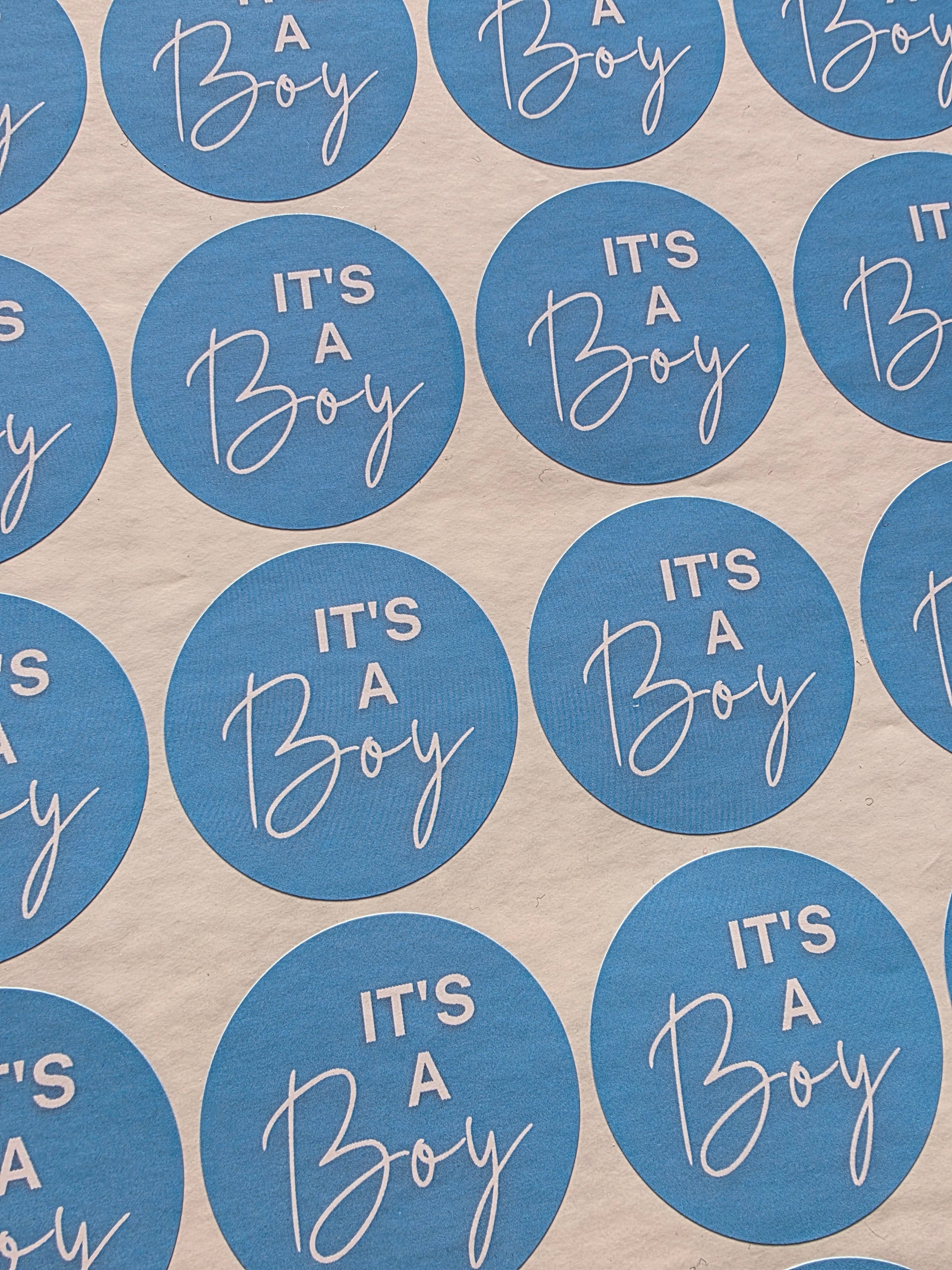 SALE - It's A Boy Stickers | 45MM | Baby Shower Party Stickers | Baby Boy Stickers - Dinky Designs