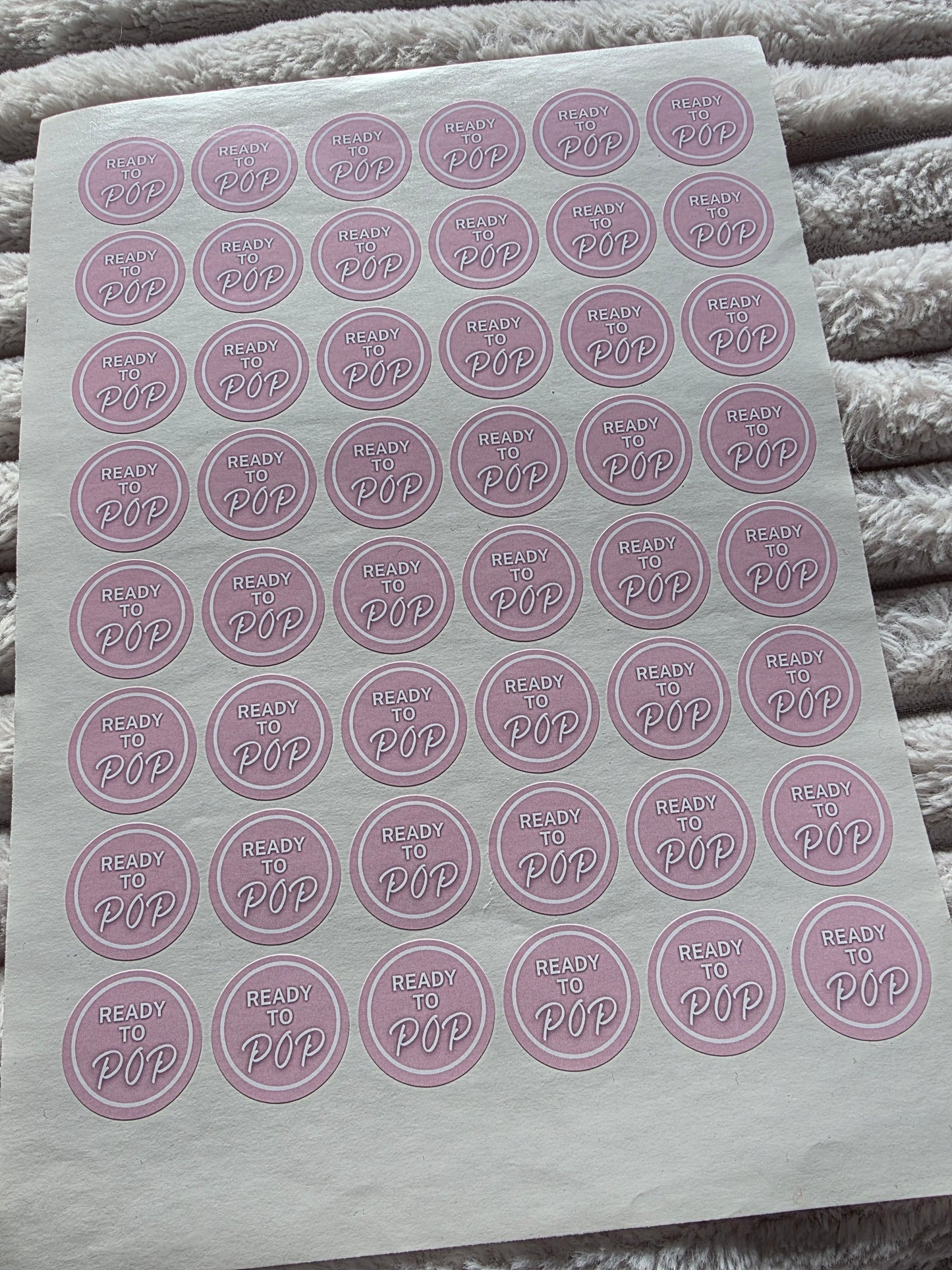 SALE - Pink Ready To Pop Stickers | 30MM OR 25MM | Baby Shower Party Stickers | Popcorn Stickers | Baby Shower Stickers - Dinky Designs