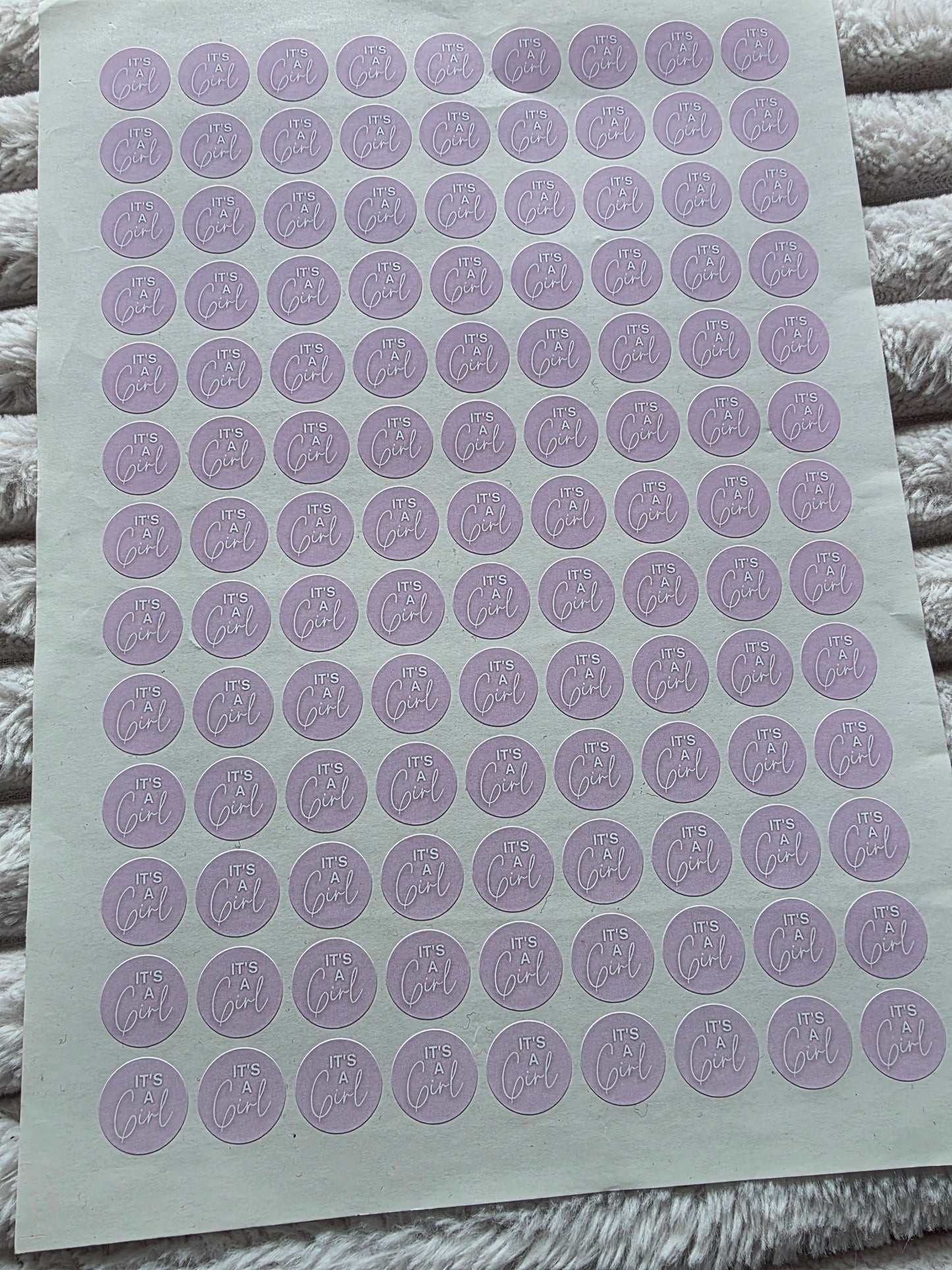 SALE - It's A Girl Stickers | 19MM | Baby Shower Party Stickers | Baby Girl Stickers - Dinky Designs