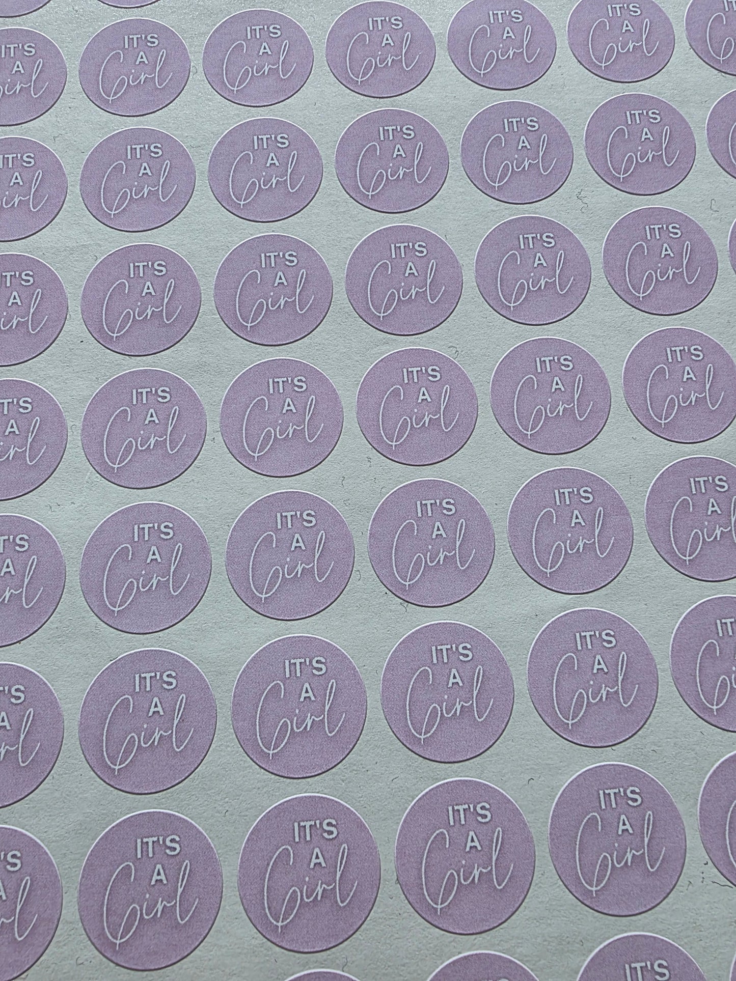 SALE - It's A Girl Stickers | 19MM | Baby Shower Party Stickers | Baby Girl Stickers - Dinky Designs