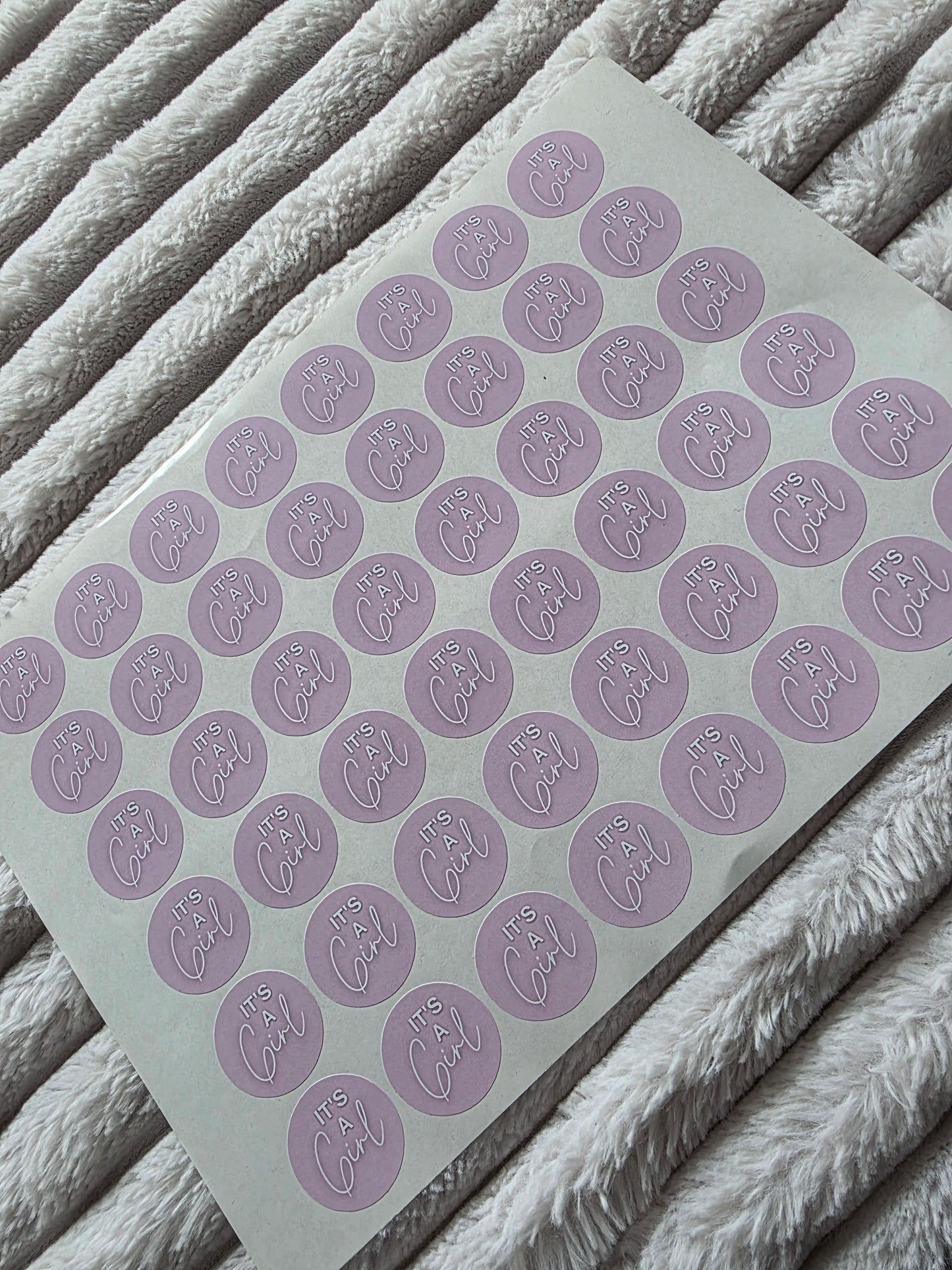 SALE - It's A Girl Stickers | 30MM | Baby Shower Party Stickers | Baby Girl Stickers - Dinky Designs