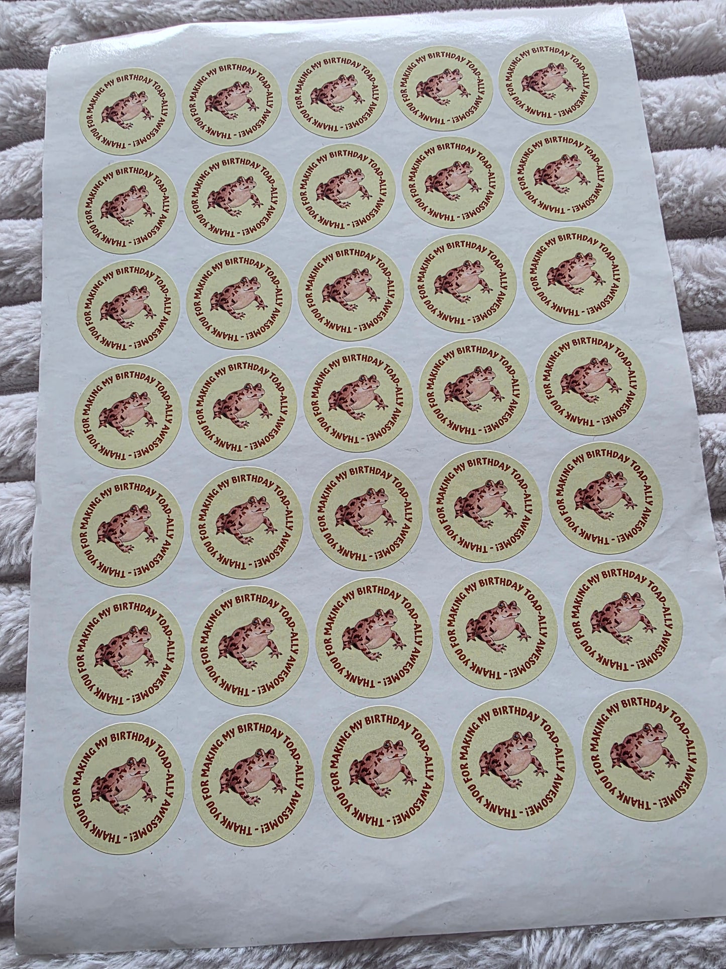 SALE - Toad Reptile Stickers | 30MM | Toad-ally Awesome | Reptile Party Theme - Dinky Designs