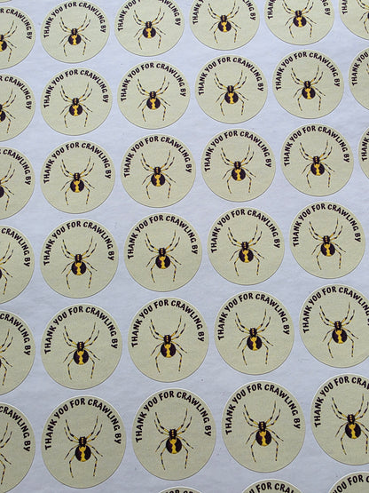 SALE - Spider Reptile Stickers | 30MM | Crawling By | Reptile Party Theme - Dinky Designs