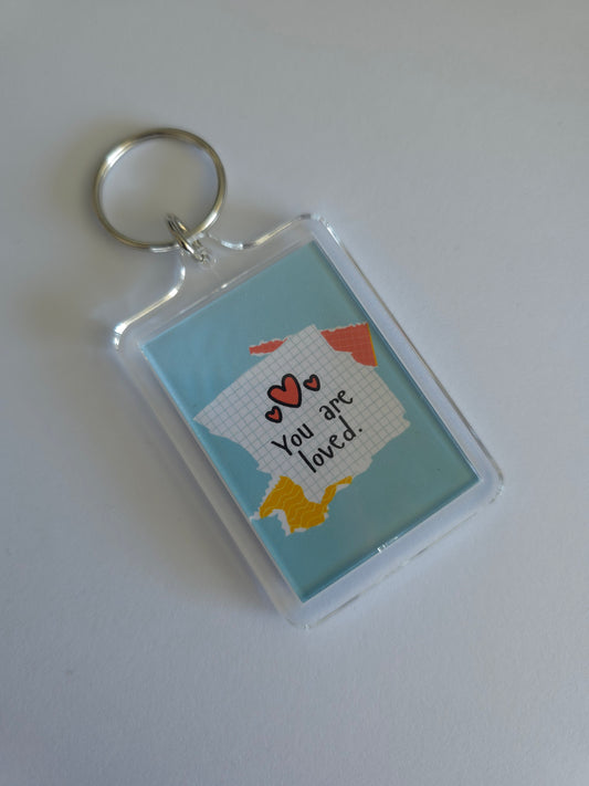 SALE - Keyring Gift | You Are Loved | Positive Quote Keyring | Positive Reminder Gift