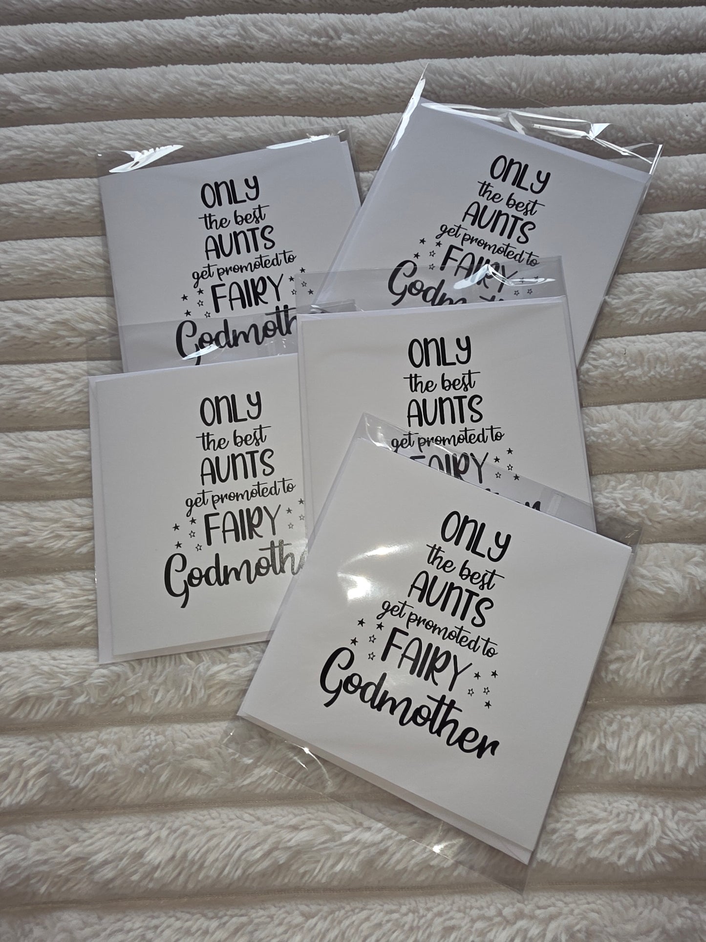 Godmother Card | Only The Best Aunts Get Promoted To Fairy Godmother | Christening Card - Dinky Designs