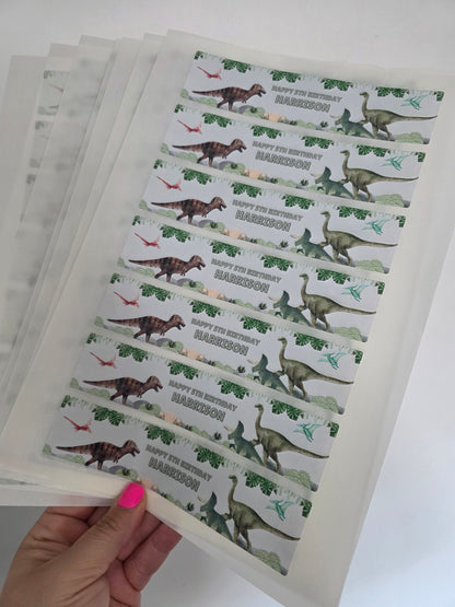 Juice Bottle Labels | Dinosaur Labels, Dinosaur Stickers | Water Bottle Stickers | Dinosaur Party | Party Stickers - Dinky Designs