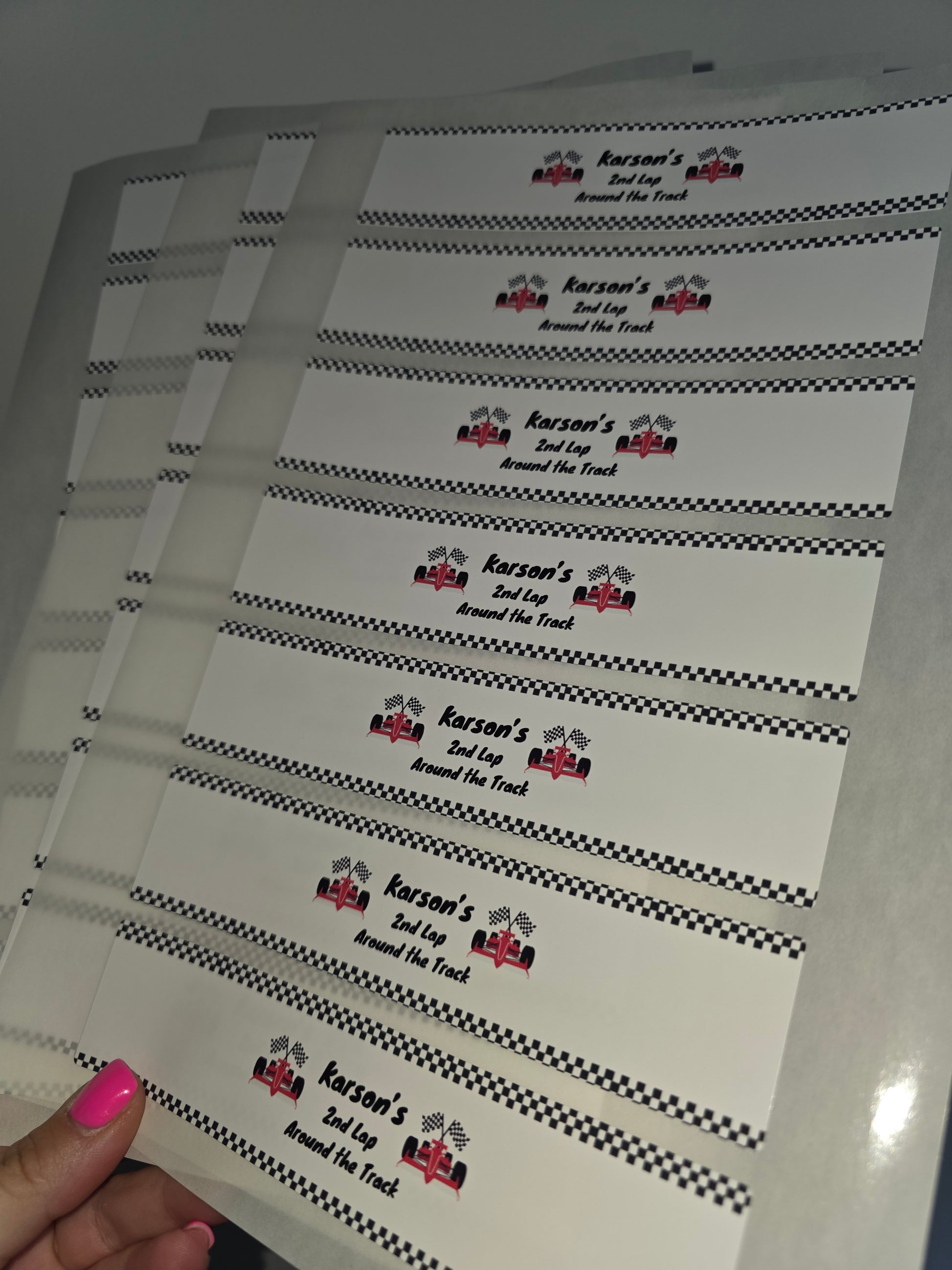 Race Car Water Labels | Water Bottle Labels | Juice Bottle Labels | Race Car Party - Dinky Designs