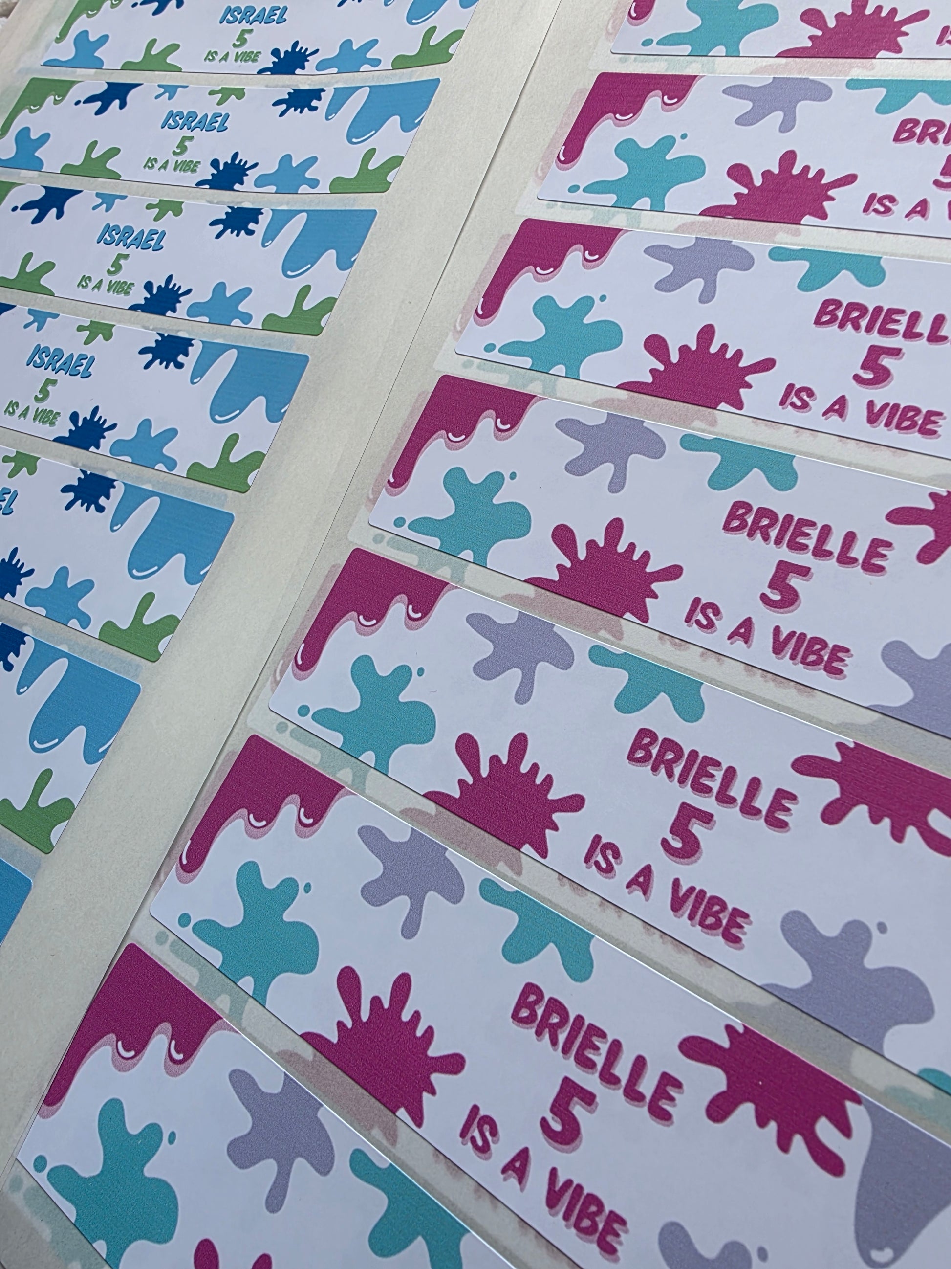 Juice Bottle Labels | Pink Purple Slime Theme Labels | Water Bottle Stickers | Slime Party | Party Stickers - Dinky Designs