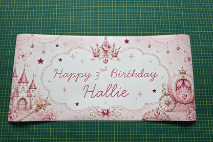 Princess Banner | Personalised Party Banner | Princess Party Theme - Dinky Designs
