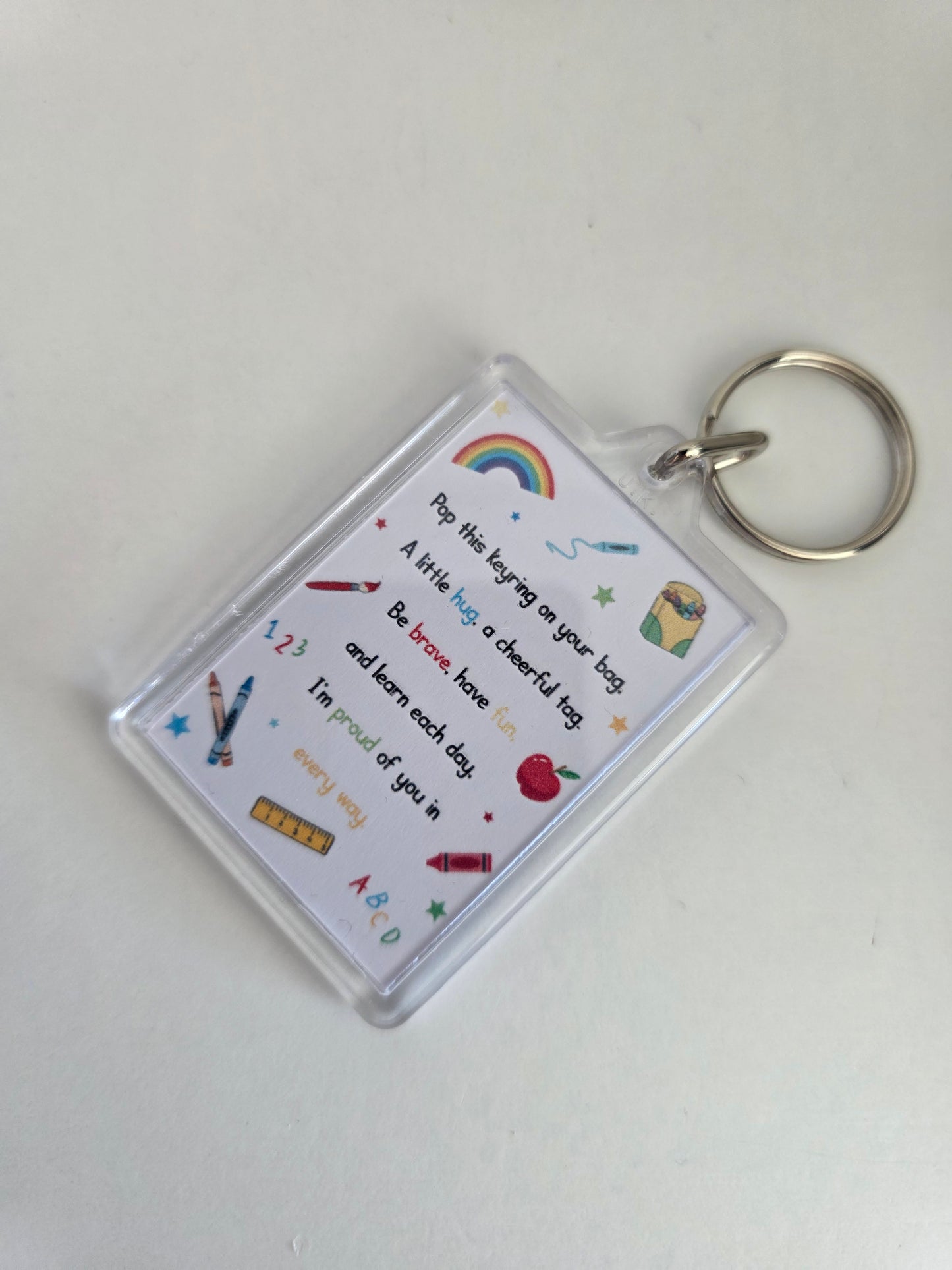 First Day of School Gift Set | Reception Card &amp; Keyring | Back to School | Good Luck Gift