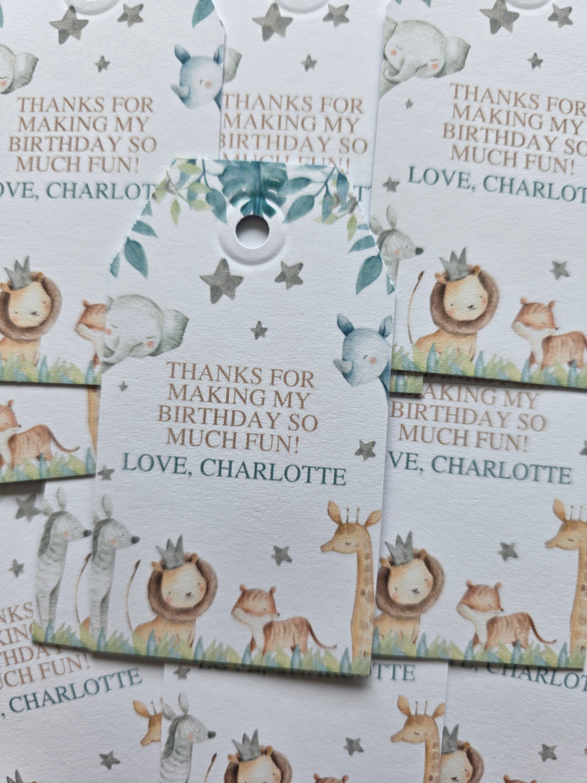 Gift Tags | Safari Animal Gift Tags | Party Tags | Party Gift Tags | Safari Animal Party Theme | Jungle Animal Party Theme