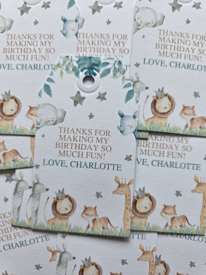 Gift Tags | Safari Animal Gift Tags | Party Tags | Party Gift Tags | Safari Animal Party Theme | Jungle Animal Party Theme