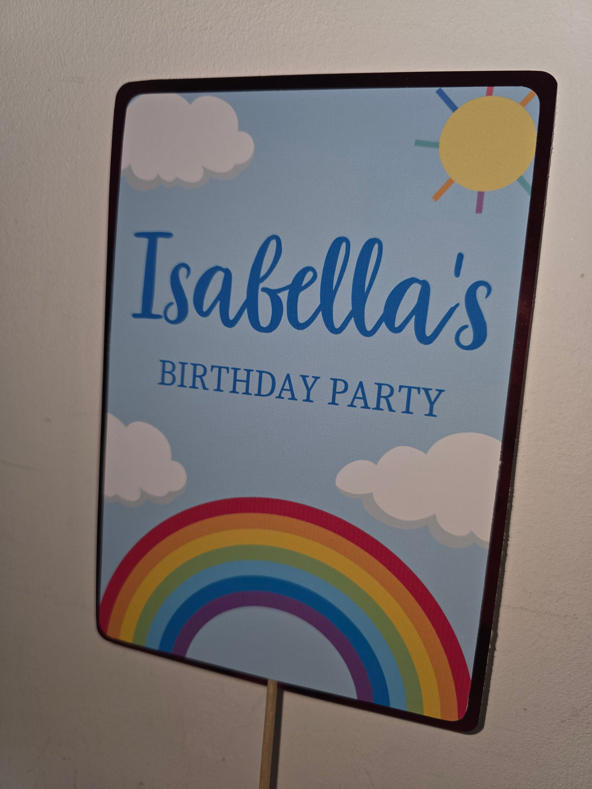 Cake Topper | Personalised Rainbow Cake Topper | Rainbow Party Supplies