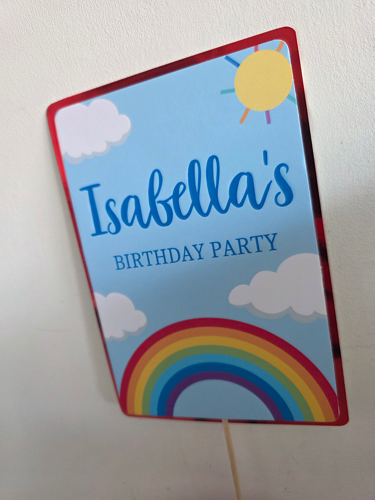 Cake Topper | Personalised Rainbow Cake Topper | Rainbow Party Supplies