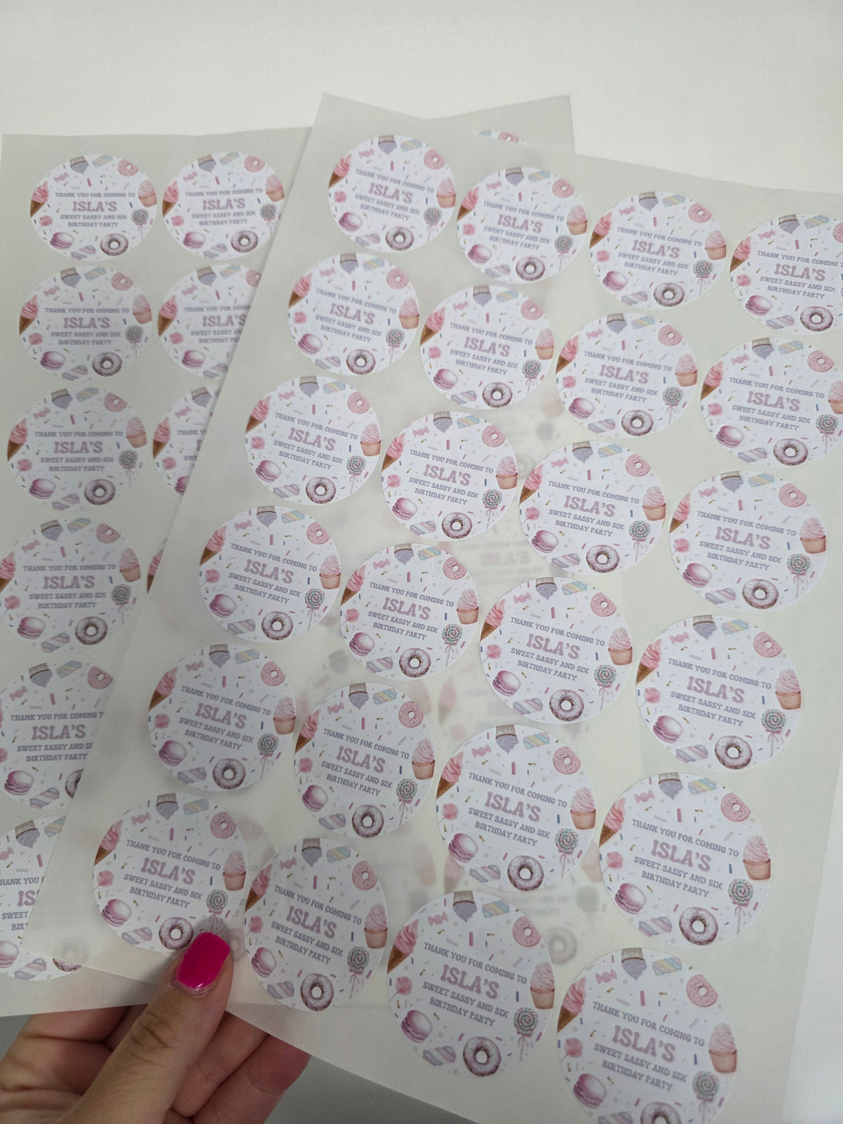 Sweet Candy Stickers | Various Sizes | Sweet Candy Party Supplies | Sweet Candy Theme Party - Dinky Designs