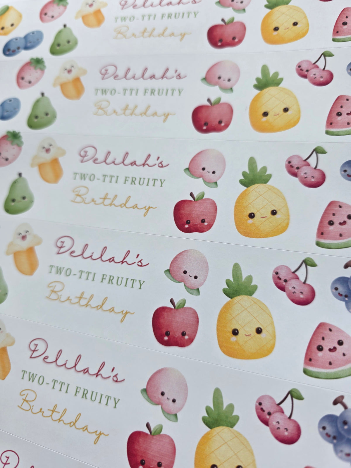 Juice Bottle Labels | Fruit Face Labels | Water Bottle Stickers | Fruit Birthday Party Stickers