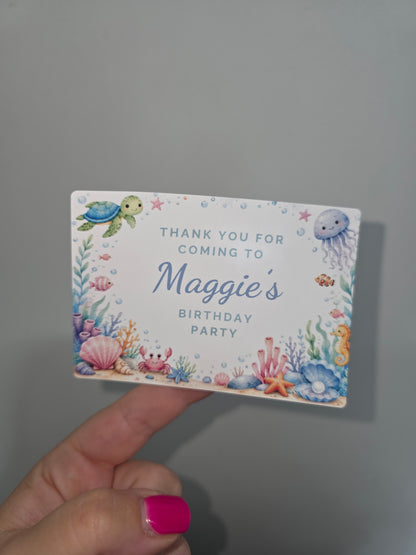 Rectangle Stickers | Under Sea Party Stickers | Party Bag Stickers